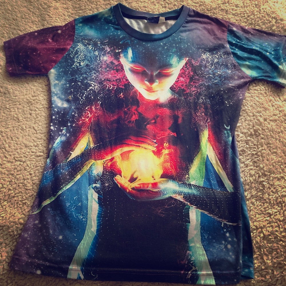 Multicolored Mystical Graphic Tee